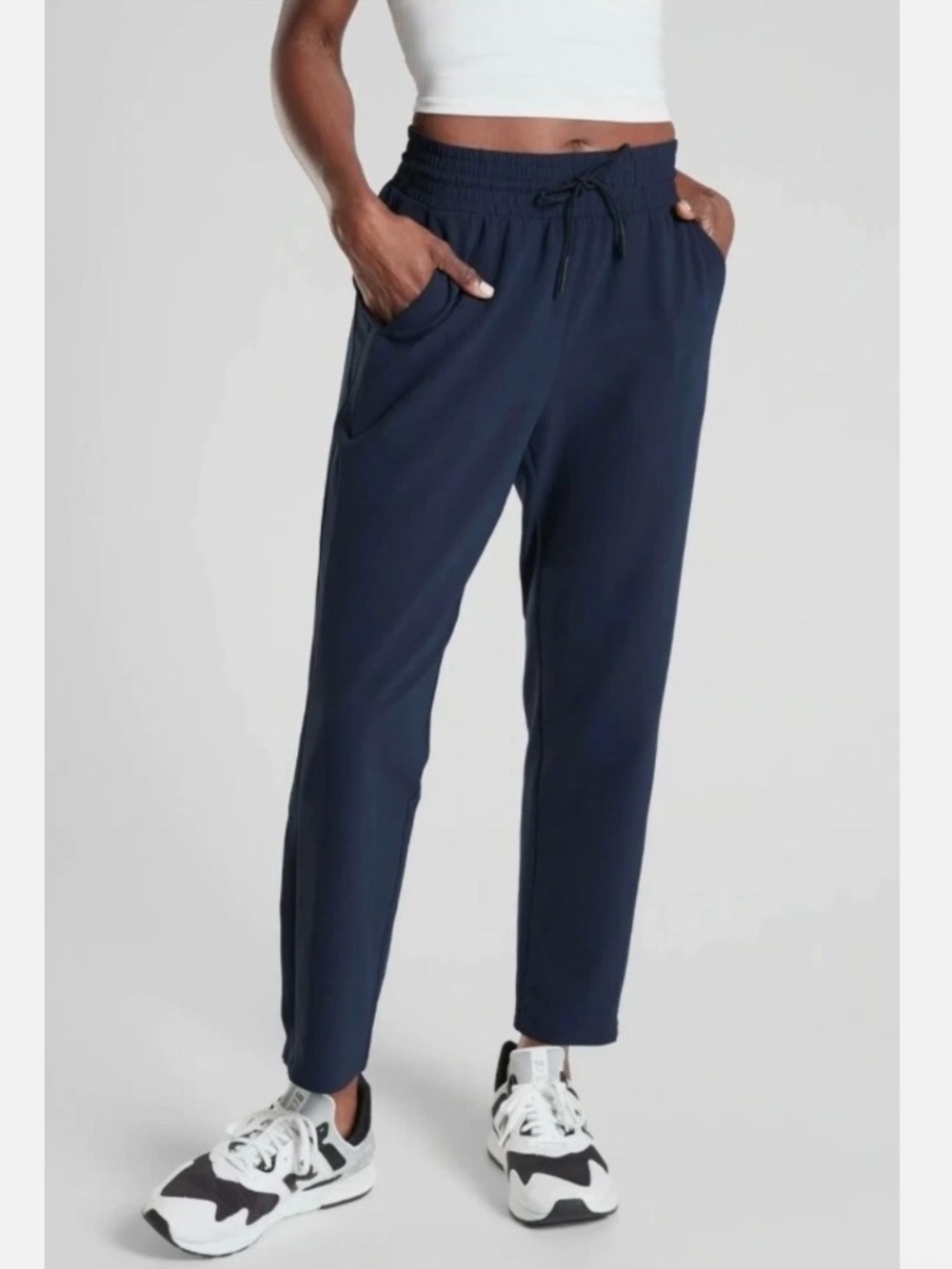 Athleta Metropolis Straight Leg Pant Navy Blue Size 4 Zipper Ankle